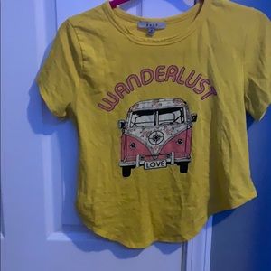 wanderlust women’s M cropped tee